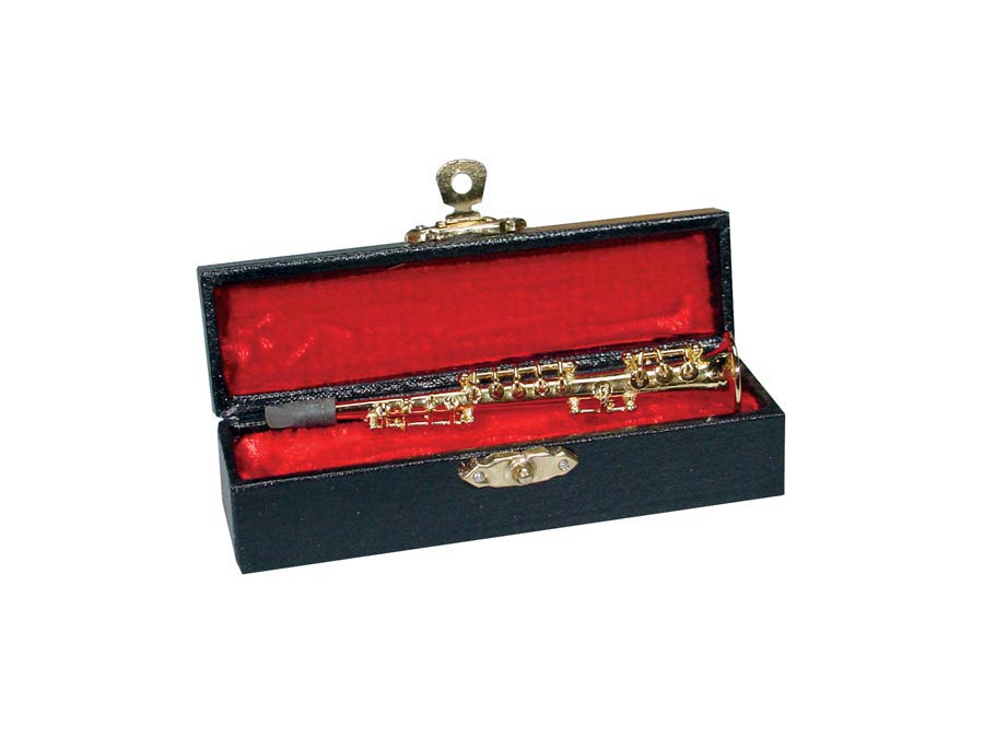 No brand MSP-088 Miniatura sassofono soprano con astuccio, 8,8cm