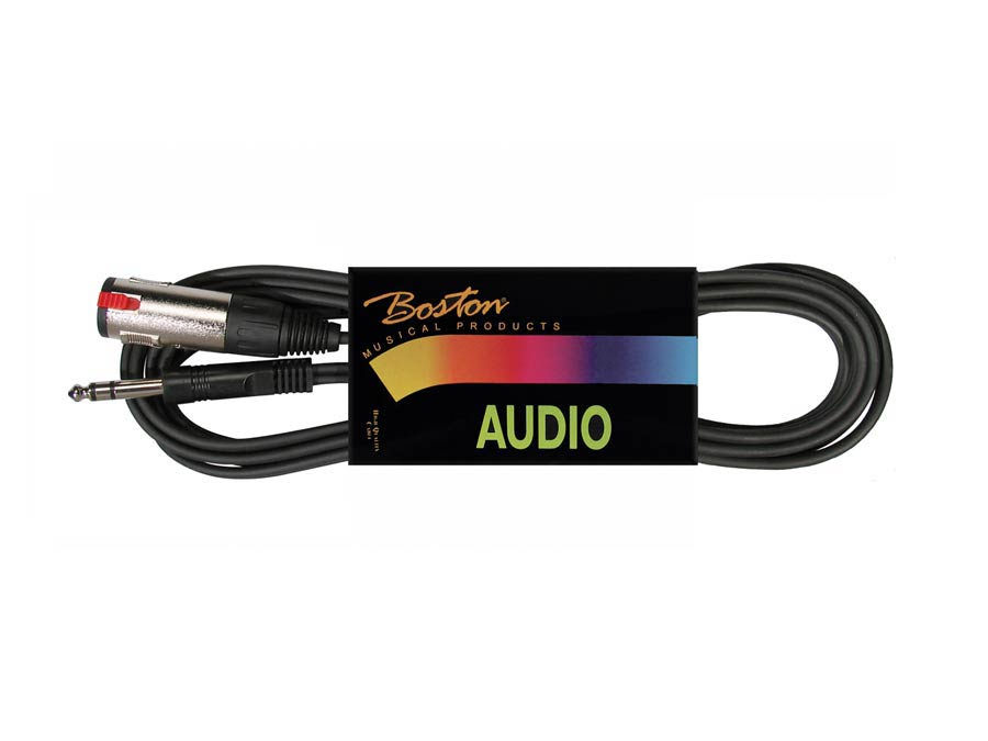Boston BSG-125-6 Cavo audio, 1x jack M stereo 6.3mm - 1x jack F stereo 6.3mm, 6,00m, nero
