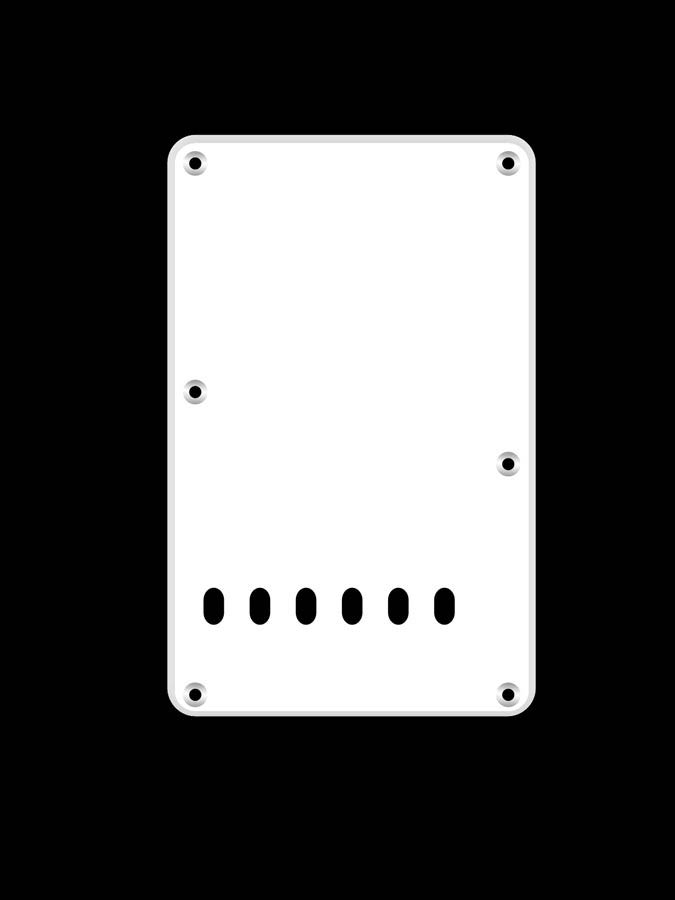 Boston BPL113-W Piastra posteriore (back plate), 11,2mm, 1 strato, chitarra elettrica mancina ST, 86x138mm, white