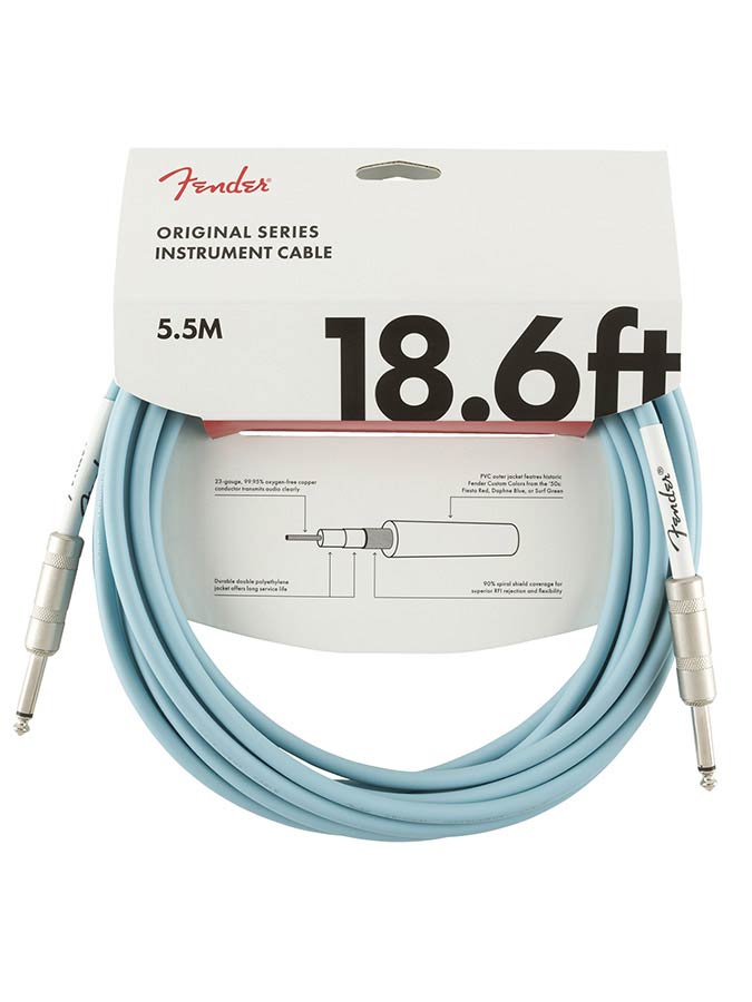 Fender 0990520003 instrument cable, 18.6ft, daphne blue