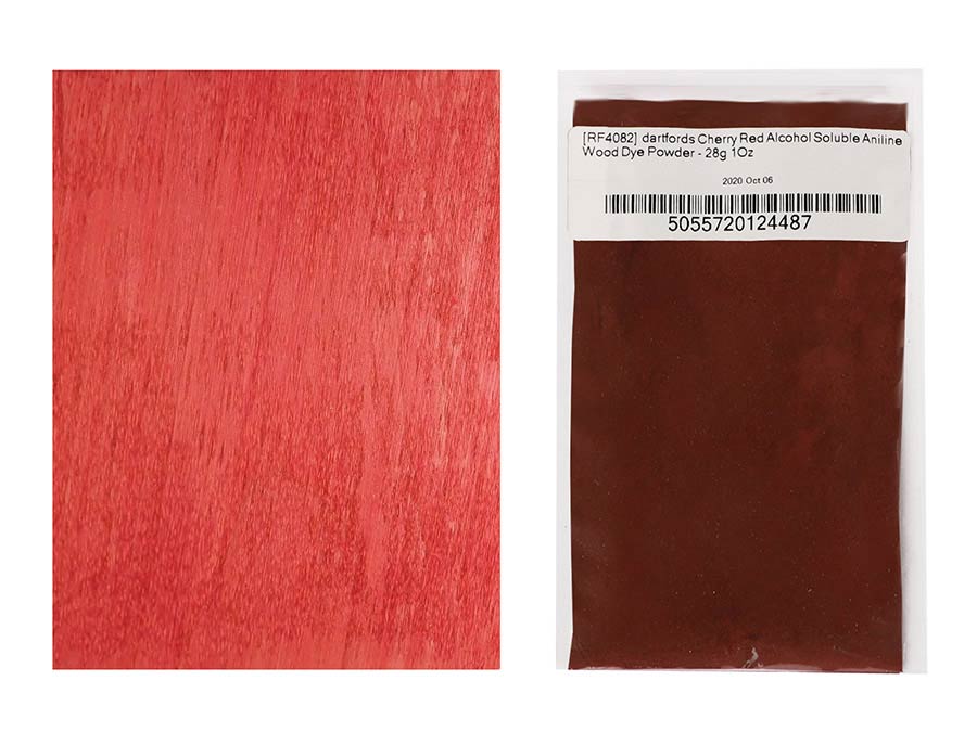 dartfords RF4082 Colorante all'anilina solubile in alcol, colore Cherry Red, 28gr