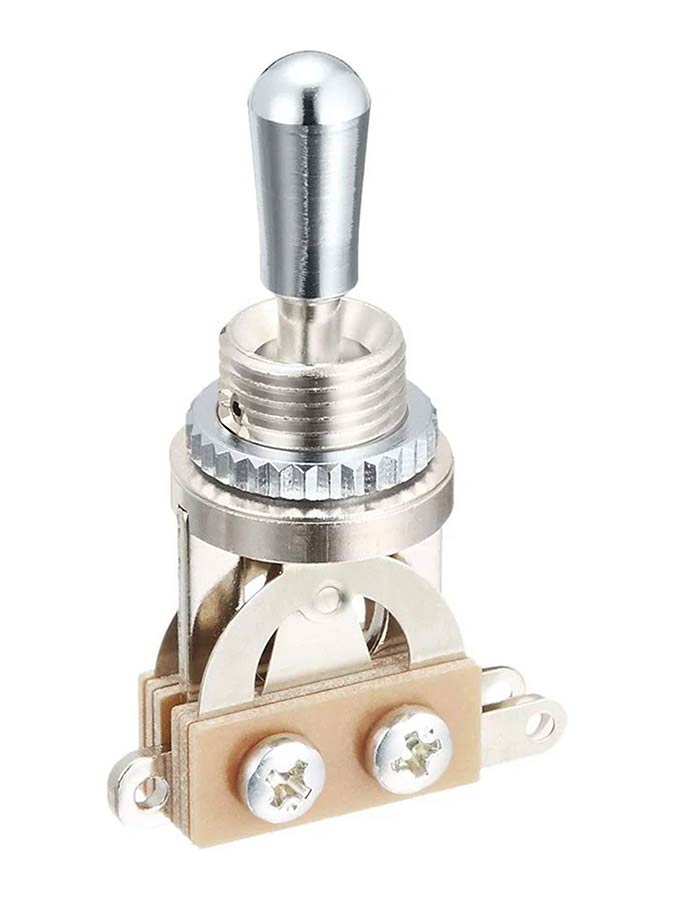 Boston SW-20-C toggle switch 3-way, made in Japan, chrome switch tip and nut, nickel contacts